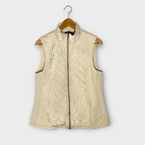 Cynthia Rowley Ivory Quilted Vest size Large